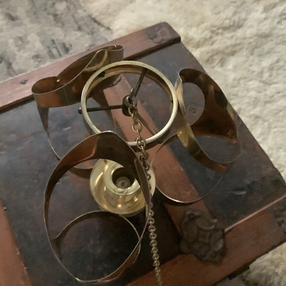 Vtg Mid Century Modern Mascot Hanging Chain Candle Holder Light Fixture 1960s - Picture 4 of 16